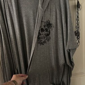Super soft hooded kimono.